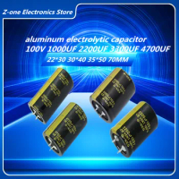 2pcs Audio Electrolytic Capacitor 100V 1000UF 2200UF 3300UF 4700 6800UF For Audio Hifi Amplifier High Frequency Low ESR Speaker