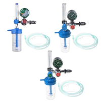 Pressure Regulator 8 O2 Pressure Reducer Gauge Meter Flow Gauge Gas Regulator Inhaler 8 Female Thread Tool