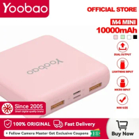Yoobao M4 Mini 10000mah Power Bank Fast Charging Powerbank Portable Battery Charger For iPhone Samsung Huawei Xiaomi