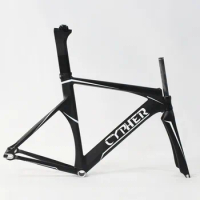 Cypher Fixed Gear Bike Muscle Frameset 700C Aluminum Fixie Frame With Embedded Carbon Fork Track Sin