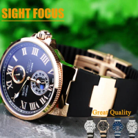 25x12mm Waterproof Rubber Watch Band For Ulysse Nardin Marine Torpilleur Watch Strap Ulysse Nardin Dustproof Watchband Bracelet