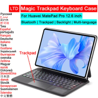 Bluetooth Magic Keyboard Case For Huawei MatePad Pro 12.6 Tablet Case Russian Arabic Spanish Portuguese French Italian Keyboard