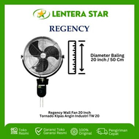 Regency Kipas Angin DINDING TORNADO BESI WALL FAN 20 INCH REGENCY TW-20 / ZTW20TW 20