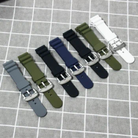 Silicone Strap for Seiko No. 5 Water Ghost Abalone SKX007 PROSPEX SRPA21J Watch With Screws Tools Replacement WatchBracelet 22mm