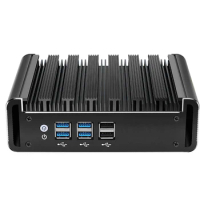 Fanless Mini PC Intel Core i3 5005U i5 5200U i7 5500U 8GB RAM 256GB SSD Windows 10 Linux 300Mbps WiF