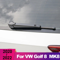 For Volkswagen VW Golf 8 MK8 2020 2021 2022 ABS Car Rear Trunk Window Wiper Arm Blade Cover Overlay Nozzle Trim Accessories
