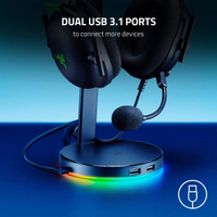 Razer Base Station V2 Chroma - Chroma Enabled Headset Stand With 3.1 USB Hub And 7.1 Surround Sound