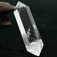 天然水晶柱擺件白水晶六棱柱雙尖能量療愈石頭六角形