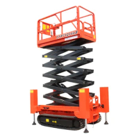 Hot sale 8m 10m 12m 500kg Small Aerial Mobile One Man Scissor Lift self-driven aerial working platforms hydraulic scissor lifts