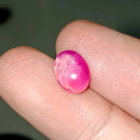Natural Ruby Belang Merah Putih Tanza No Heat 2.4ct 10x8mm