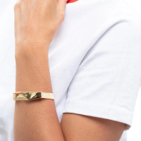 【Calvin Klein 凱文克萊】Origami系列銅金色手環-XS/S(ck手環)