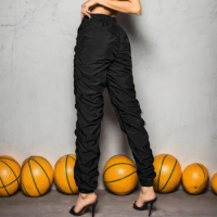 Cargo Pants Woman Baggy Clothes High Waist Slim Cargo Joggers Trousers Drawstring Pockets Loose Plus Size Women Pants Pleated