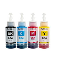 T664 T6641 - T6644 Refill Dye Ink 100ml Compatible Color Bulk Water Based Bottle For Epson L130 L120 L220 L300 L550 Printer