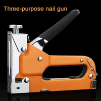 3 In 1 Door/T/U Type Heavy Duty Manual Nail Stapler Wood Hand Door Framing Finish Furniture Stapler Hand Tool Woodworking Tools