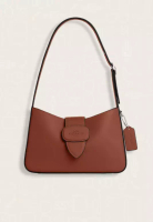 Coach Coach Eliza Shoulder Bag With Leather Covered Closure Redwood