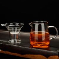 耐熱玻璃公道杯玻璃茶漏套組 手工吹制玻璃公杯勻杯茶具配件