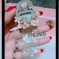 Tasbih digital Swarovski LED alarm rumbai bunga premium tasbih led rumbai dan non led