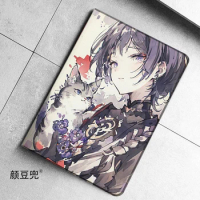 Wanderer Anime Genshin Impact Scaramouche For Galaxy Tab S9Lite 8.7 2021Case SM-T220/T225 Tri-fold stand Cover Galaxy Tab S6Lite