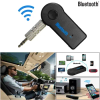 Car MP3 Player Auto Wireless Bluetooth 3.5mm AUX Audio Stereo Music Home Car Receiver Adapter Mic Bluetooth Music Receivers
