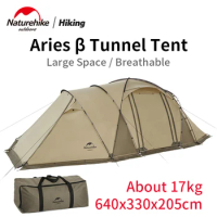 Naturehike Tunnel Tent Extended Loop Tent for 4-6 People Camping Outdoor Travel 4-season Semi Geodesic Double Layer Self-stand
