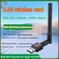 2.4GHz Mini Wireless Wifi Adapter 150 Mbps 5DB Antenna USB Wifi Receiver Dongle 9533 /8188ETV Network Card 802.11b/n/g