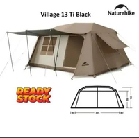 TENDA NATUREHIKE CNH22ZP004 VILLAGE 13 TENDA CAMPING KAPASITAS 5-8 ORG V13 Ti black