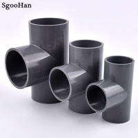 2~20pcs I.D. 20~63mm PVC Pipe Tee Connector Home Garden Irrigation Aquarium Fish Tank Tube Watering Adapter Fittings Joint