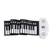 Portable 61 Keys Silicone Flexible Roll Up Piano Foldable Keyboard Hand-rolling Piano