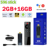 Smart TV S96 1GB/2GB/8GB/16GB Android 10.0 allwinner H313 WiFi 2.4g 5G with BT 5.0 voice remote control