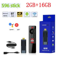 S96 Smart TV Stick Android 10 TV Box AllWinner H313 2GB 16GB Media Player 2.4G/5G WiFi Top Box Bluetooth 5.0