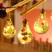 聖誕節佈置聖誕樹裝飾燈泡4個(聖誕節 佈置 交換禮物 聖誕樹 掛燈 燈飾 聖誕布置)