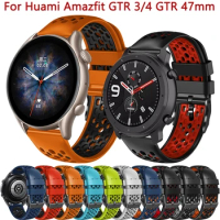 Silicone Watch Strap For Amazfit Balance Smartwatch Band For Huami Amazfit GTR 4 3 Pro/GTR 2E/47mm Bracelet Watchbands 22mm Belt