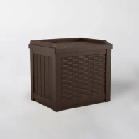 Brown Java Resin Wicker Front Storage Seat - 22 Gallons