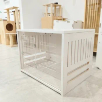 New Large Dog Kennel House Crate Indoor Dog Cat Bed House Furniture Wooden Dog Crate With Acrylic Door
