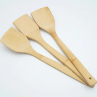 Bamboo Wooden Spatula Non-Stick Kitchenware Wooden Wok Heat-Resistant Kitchen Utensils Household Cooking Shovel Long Handle