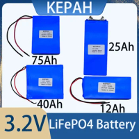 3.2V Lifepo4 12Ah 25Ah 40Ah 75Ah Battery BRAND NEW GRADE A Rechargeable Battery Lifepo4 Battery DIY Motorcycle Cells Pack