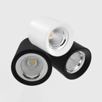 Dimmable Cylinder COB LED Ceiling Downlights 10W 15W 18W 24W LED Ceiling Spot Lights AC85-265V LED Lamp Indoor Lighting