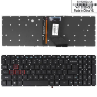 US Laptop Keyboard for Acer Predator Helios 300 G3-571 G3-572 PH315-51 PH317-51 Black with Backlit