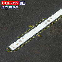 PCB HPL Panjang 60cm Seri 10 LED HPL 1W 3W 5W Aluminium Long PCB Plate DIY Lampu Tanning Akuarium Aq