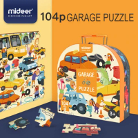 MiDeer 104 pcs garage puzzle children paper puzzle kids jigsaw puzzle toys 3Y+