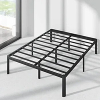 Queen Bed Frame Easy to Assemble No Box Springs Required Steel Slats Support King Size Bed Frames Bedroom Furniture Home