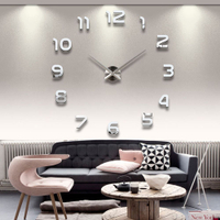 亞克力簡約現代創意DIY掛鐘石英時鐘客廳裝飾壁鐘掛表鐘表