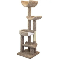Cat Tree, Cat Apartment Brown, Easy to Assemble, Cat Climbing Tree Made of Solid Wood and Household Carpets