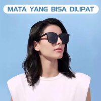 【LZX】Kacamata hitam lipat untuk wanita, kerai musim panas, selebriti internet, wajah besar, kacamata