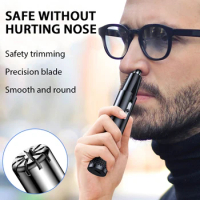Electric Nose Hair Trimmer Multifunction Painless Nose Ear Hair Remover IPX5 Rechargeable Nose Hair Clipper with Removable Head