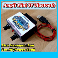 Amplifier Mini Bluetooth Stereo 2 Channel 5V - Bass Cukup Empuk - Colokan