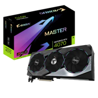GIGABYTE AORUS GeForce RTX4070 MASTER 12GB GPU DDRX6 21Gbps 192bit PCI-E 4.0 21Gbps 16 pinx1 2595MHz NVIDIA DLSS 3 Video Card