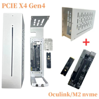 Laptop eGPU Metal Case Oculink/M.2 NVMe External Graphics Card GPU Dock PCI-E 4.0 X4 Gen4 Notebook GDP NUC Expansion Display Kit