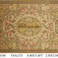 Top Fashion Tapete Details About 8.4' X 11.6' Hand-knotted Thick Plush Savonnerie Rug Carpet Made To Order ysal573gc88savyg2