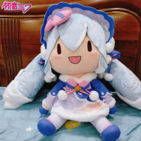 Sega Hatsune Miku Snow Hatsune 2023 Dongli Fufu Plush Doll Doll Peripheral Toy Gift Model Collection Hobby Xmas Gifts